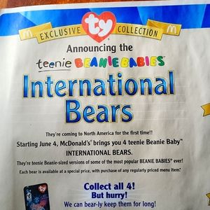 Mcdonalds paper placemat from 1999